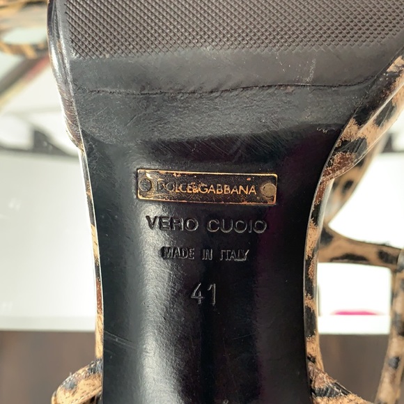 DOLCE GABBANA LEOPARD HEELS - Picture 3 of 6